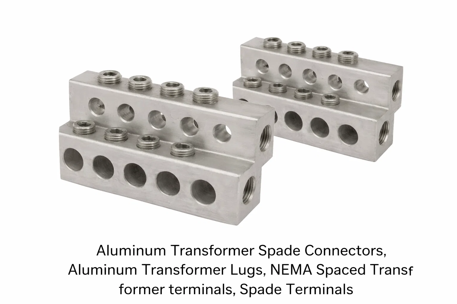 Aluminum Transformer Spade Connectors, Aluminum Transformer Lugs , NEMA Spaced Transformer terminals , Spade Terminals