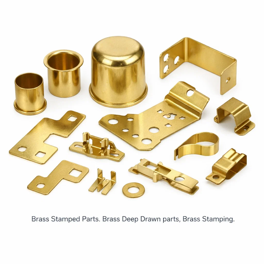 Brass Stamped Parts. Brass Deep Drawn parts, Brass Stamping