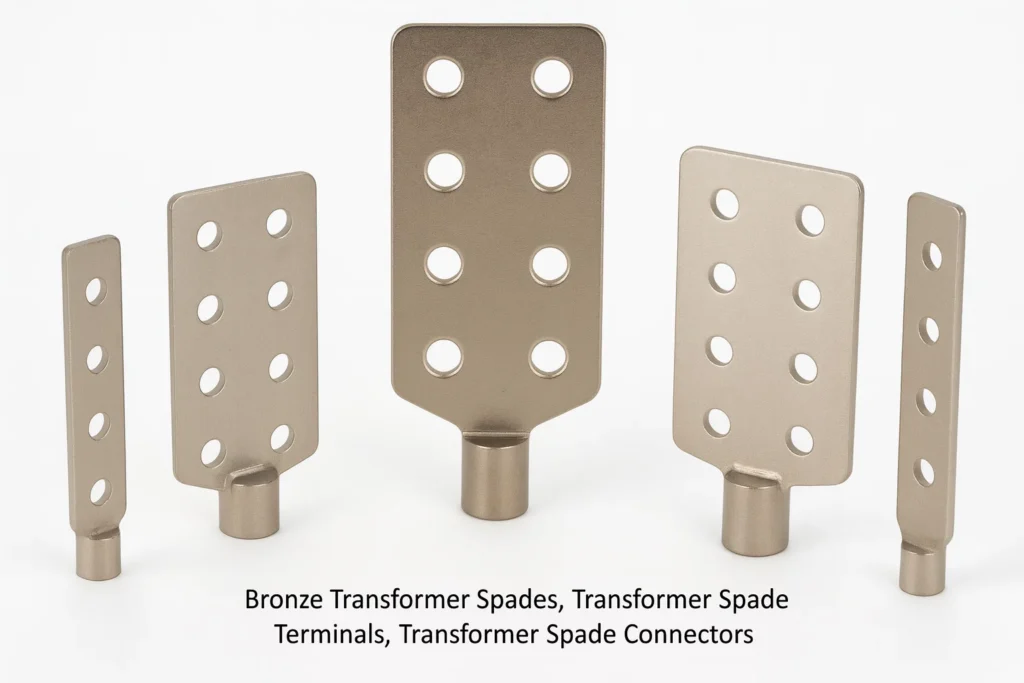 Bronze Transformer Spades, Transformer Spade Terminals, Transformer Spade Connectors