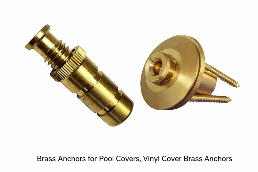 Brass Anchors for Pool Covers, Vinyl Cover Brass Anchors