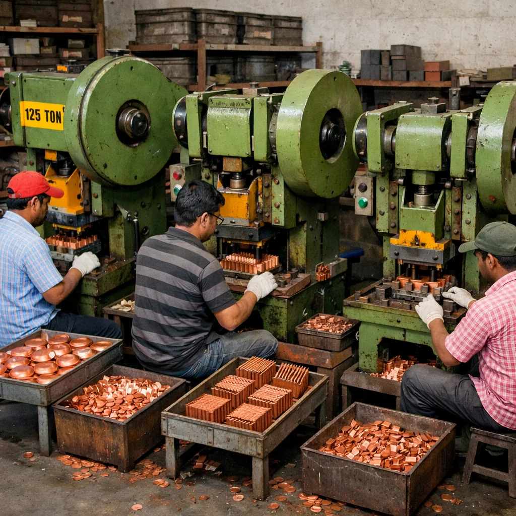 Copper Stamping, Copper Stamped parts and Copper stamped components