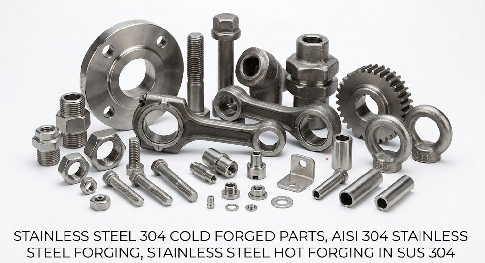 Stainless Steel 304 Cold forged parts, AISI 304 Stainless Steel Forging, Stainless Steel hot forging in SUS 304