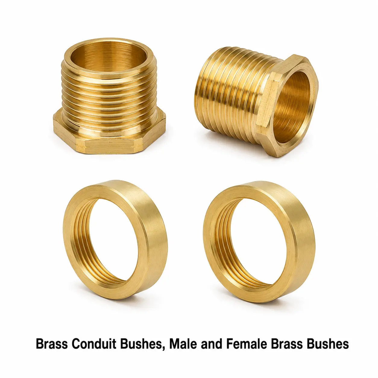 Brass Conduit Bushes, Male and Female Brass Bushes