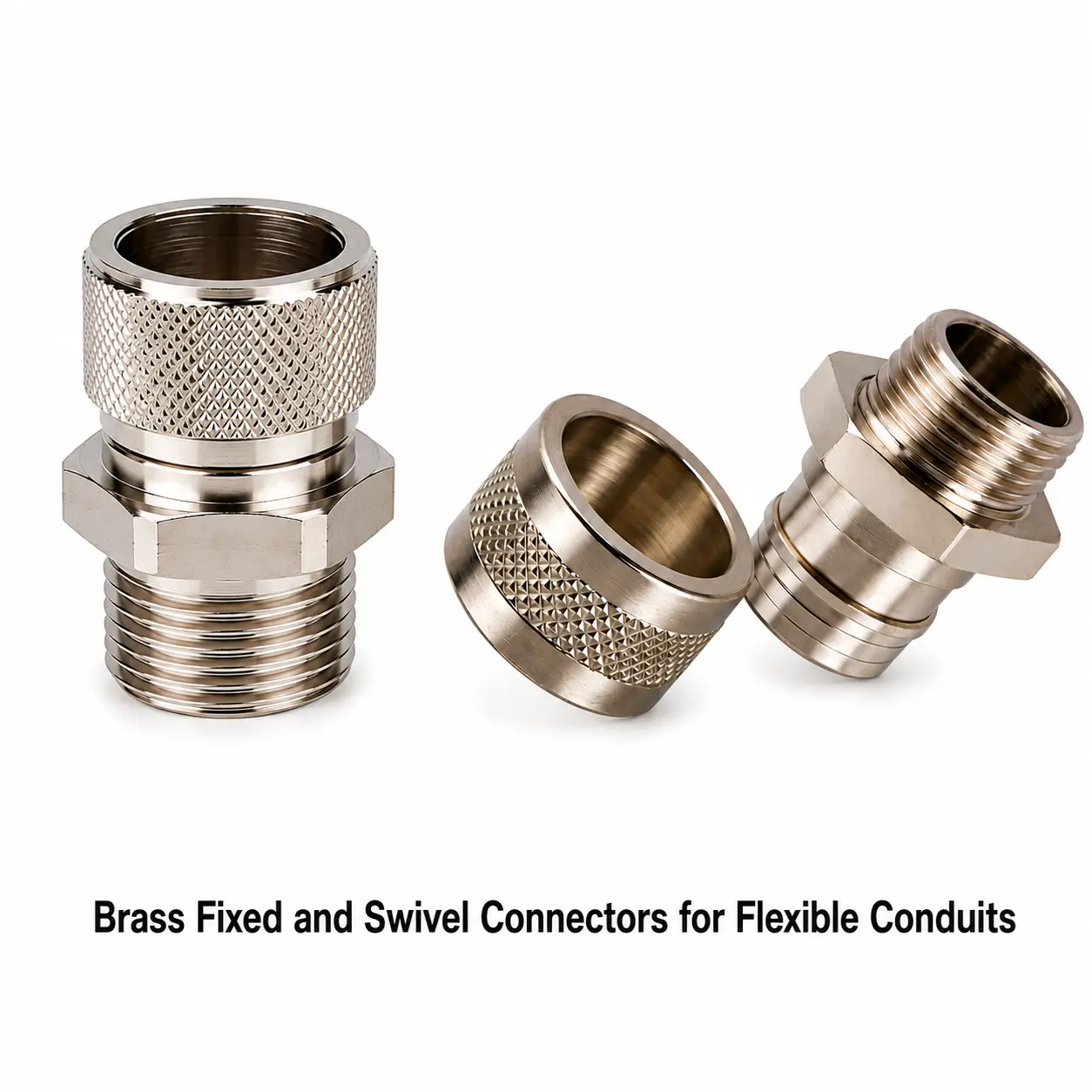 Brass Fixed and Swivel Connectors for Flexible Conduits
