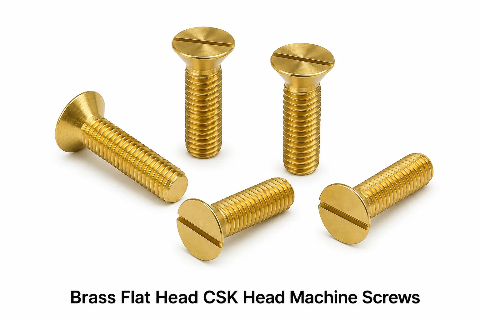 Brass Flat Head CSK Head Machine Screws