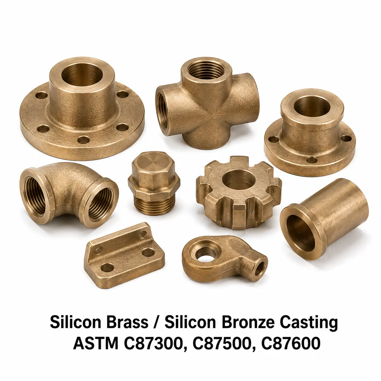 Silicon Brass-Silicon Bronze Casting ASTM C87300, C87500, C87600