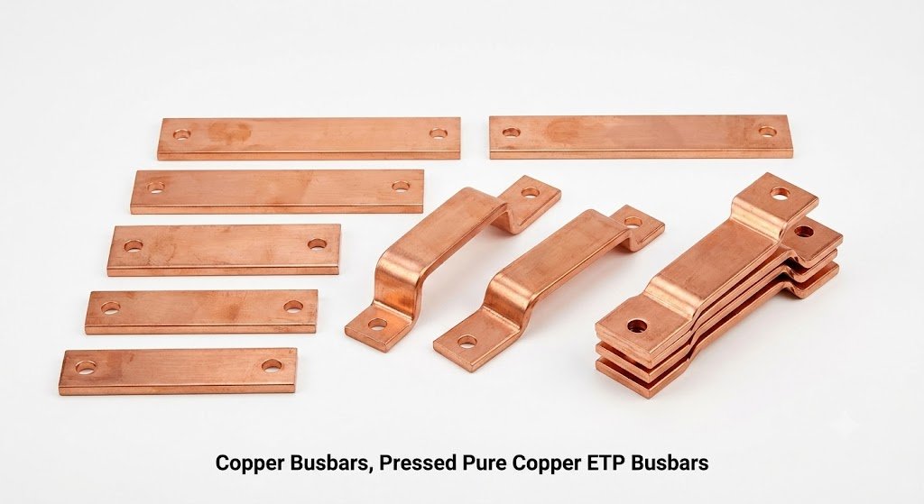Copper Busbars, Pressed Pure Copper ETP Busbars