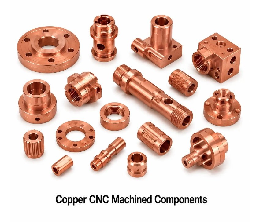 Copper CNC machined parts, Copper CNC machined Components