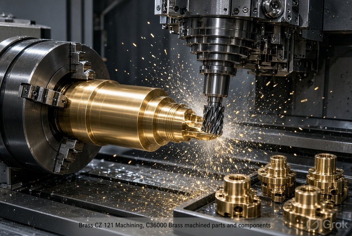 Brass CZ 121 Machining, C36000 Brass machined parts and components