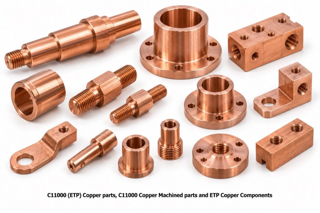 C11000 (ETP) Copper parts, C11000 Copper Machined parts and ETP Copper Components