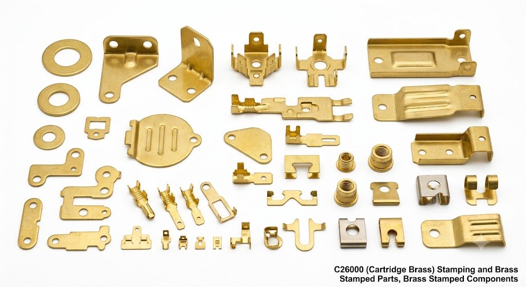 C26000 Cartridge Brass Stamping and Brass Stamped Parts, Brass Stamped Components