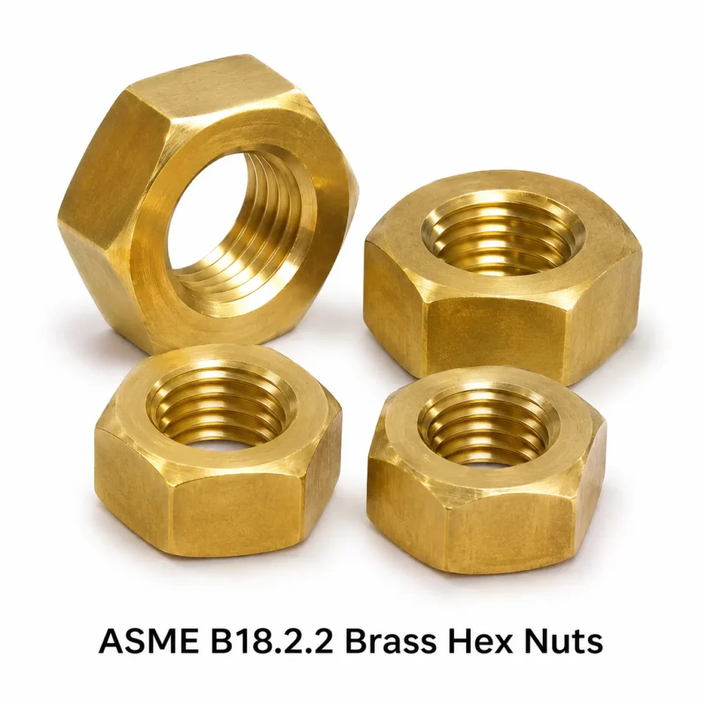 ASME B18.2.2 Brass Hex Nuts