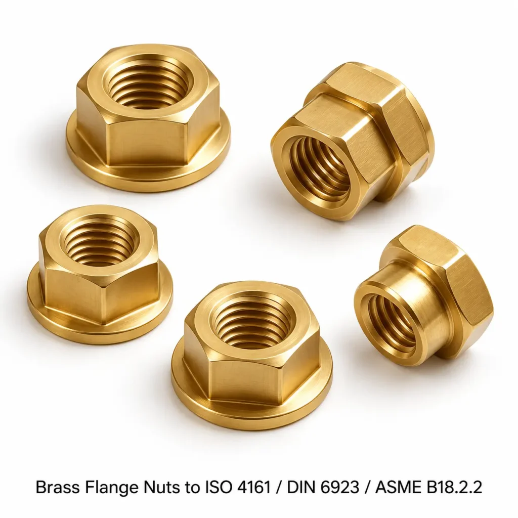 Brass Flange Nuts to ISO 4161 / DIN 6923 / ASME B18.2.2