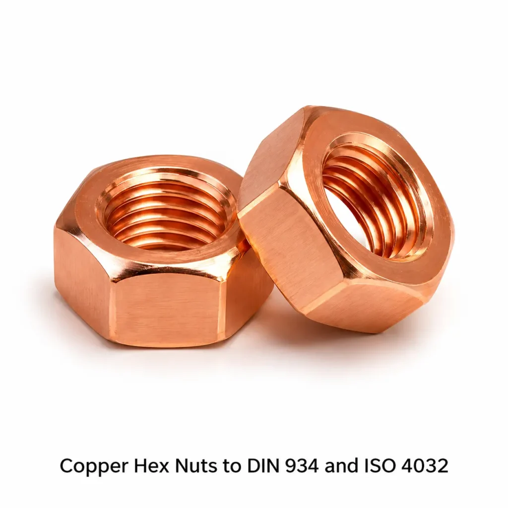 Copper Hex Nuts to DIN 934 and ISO 4032