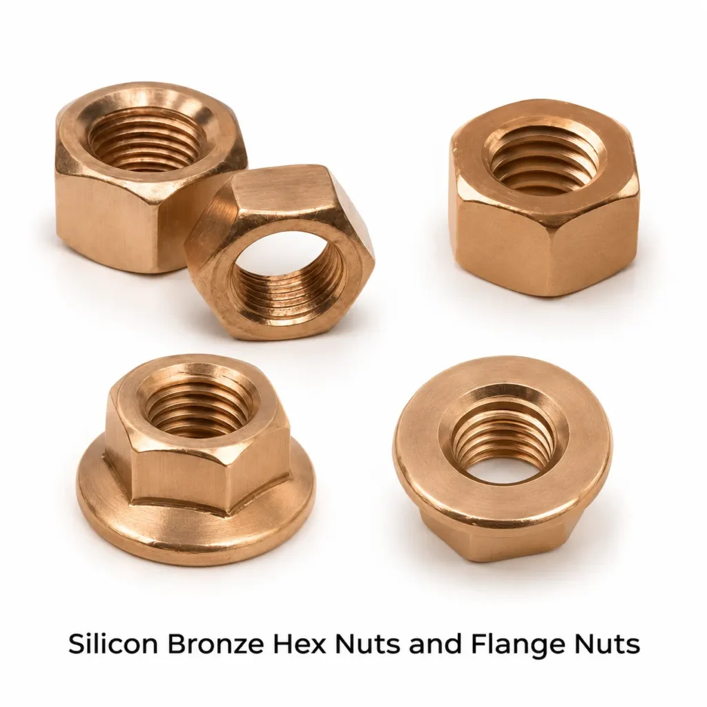 Silicon Bronze Hex Nuts and Flange Nuts
